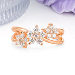 Unique Luxury Flower Shaped Moissanite Wedding Ring - Additional view