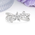 Unique Luxury Flower Shaped Moissanite Wedding Ring - Additional view