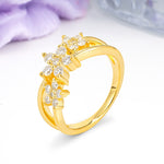 Unique Luxury Flower Shaped Moissanite Wedding Ring - Additional view