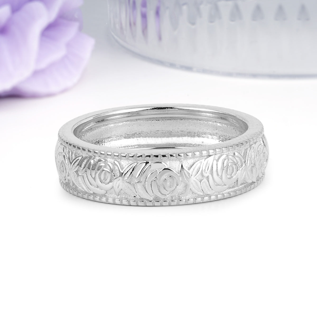 Unique and Luxurious Men's Moissanite Wedding Ring - Additional view