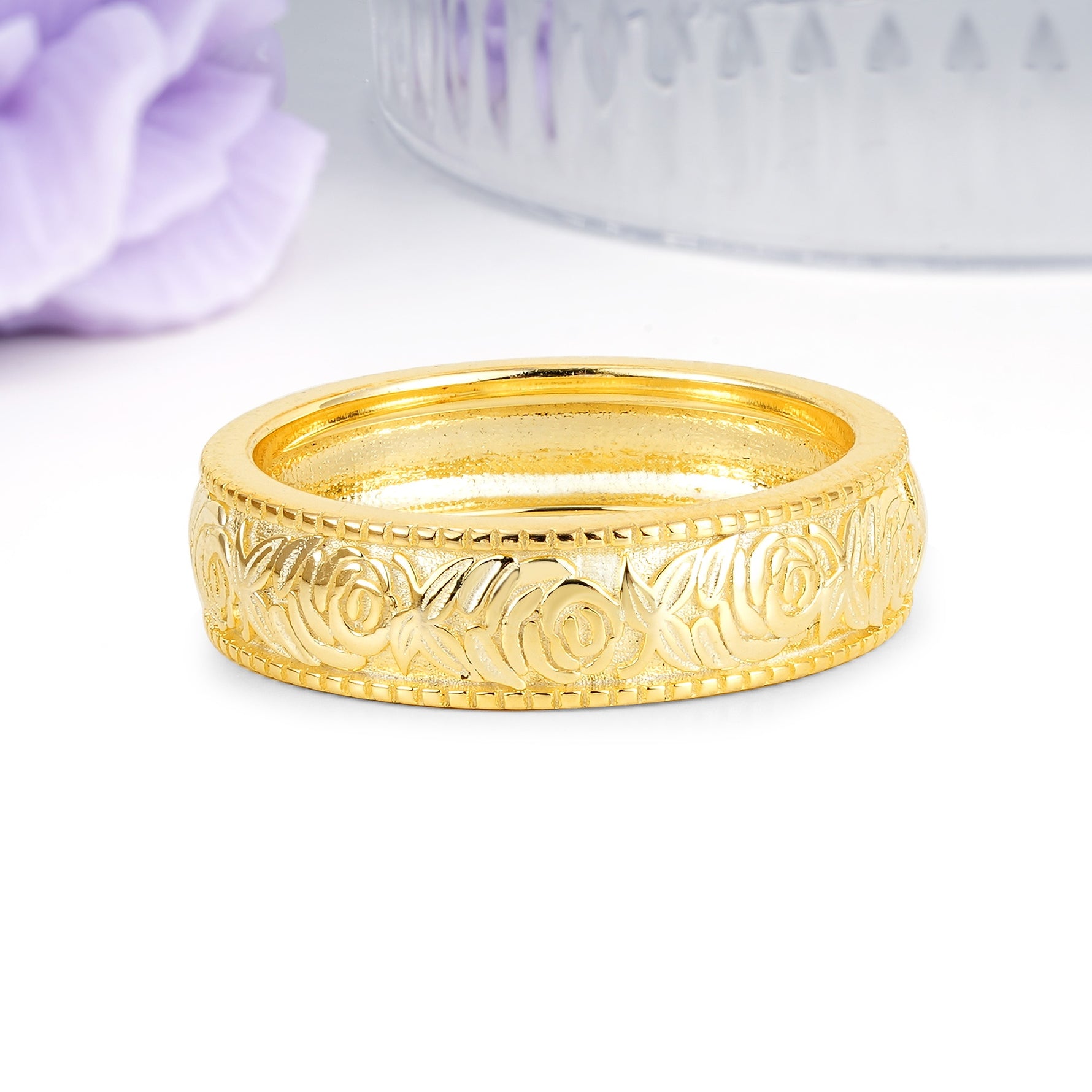 Unique and Luxurious Men's Moissanite Wedding Ring - Additional view