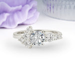 Unique and Luxurious 4-Prong Round Cut Lab Diamond Engagement Ring - Additional view