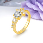 Unique and Luxurious 4-Prong Round Cut Lab Diamond Engagement Ring - Additional view