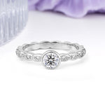 Classic & Minimalist Flush-Set Round-Cut Lab Diamond Engagement Ring - Additional view