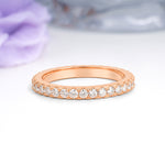 Distinctive and Luxurious Pavé Set Moissanite Wedding Ring - Additional view