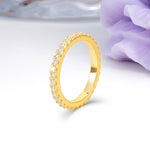 Distinctive and Luxurious Pavé Set Moissanite Wedding Ring - Additional view