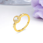 Luxurious & Classic Vintage 4-Prong Round Cut Moissanite Engagement Ring - Additional view