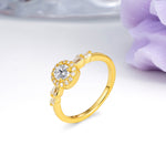 Luxurious & Classic Vintage 4-Prong Round Cut Lab Diamond Engagement Ring - Additional view