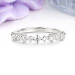 Distinctive Pavé Set Moissanite Wedding Ring - Additional view