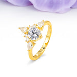 Classic Luxury Crown 4-Prong Round-Cut Lab Diamond Engagement Ring - Additional view