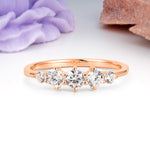 Distinctive Pavé Set 6 Prong Round Cut Moissanite Wedding Ring - Additional view