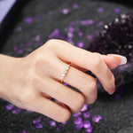 Distinctive Pavé Set 6 Prong Round Cut Moissanite Wedding Ring - Additional view