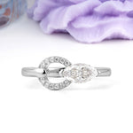 Unique 2-Prong Marquise Cut Moissanite Engagement Ring - Additional view