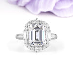 Unique & Classic 4-Prong Emerald Cut Lab Diamond Engagement Ring - Additional view