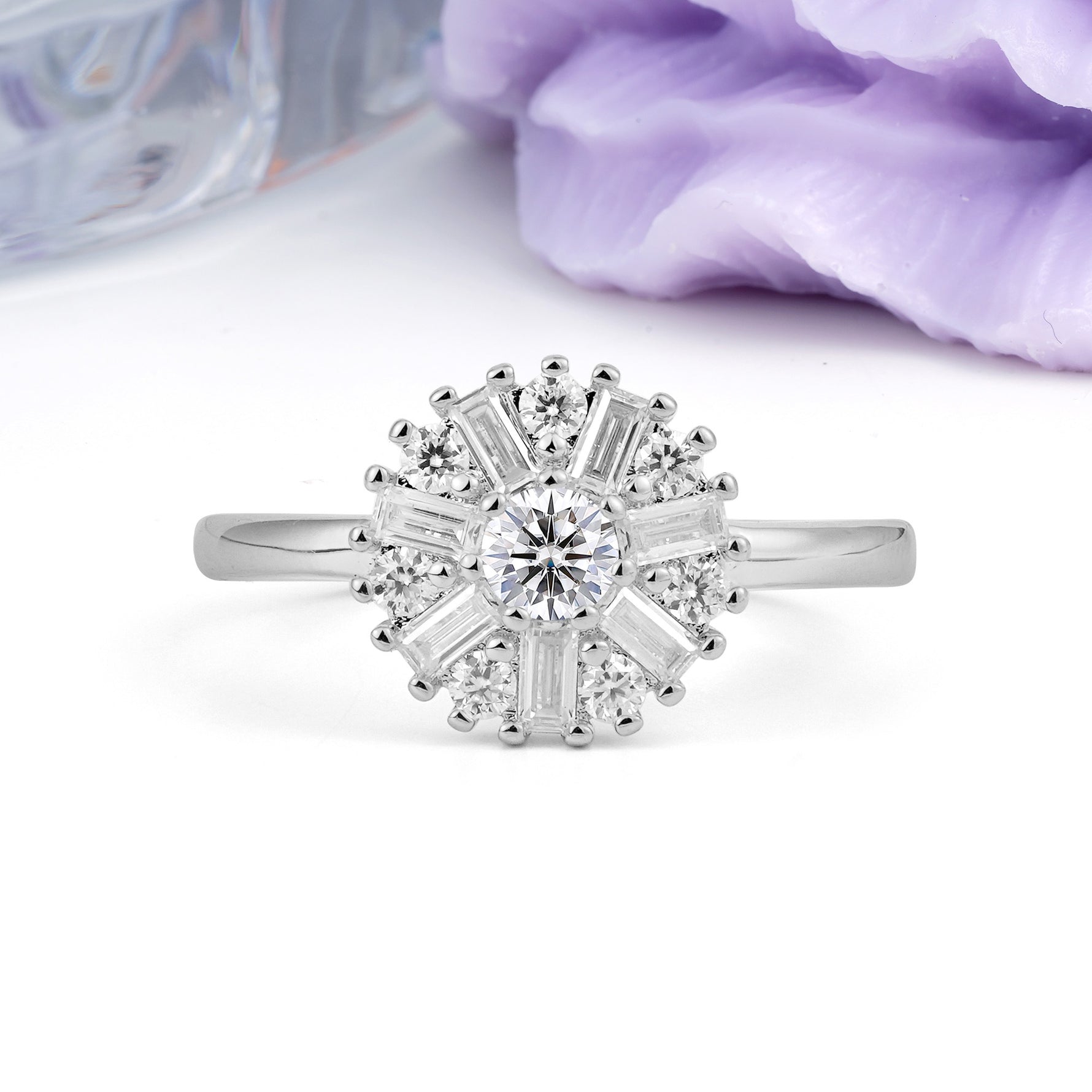 Classic Luxury 7-Prong Round Cut Lab Diamond Engagement Ring - Additional view