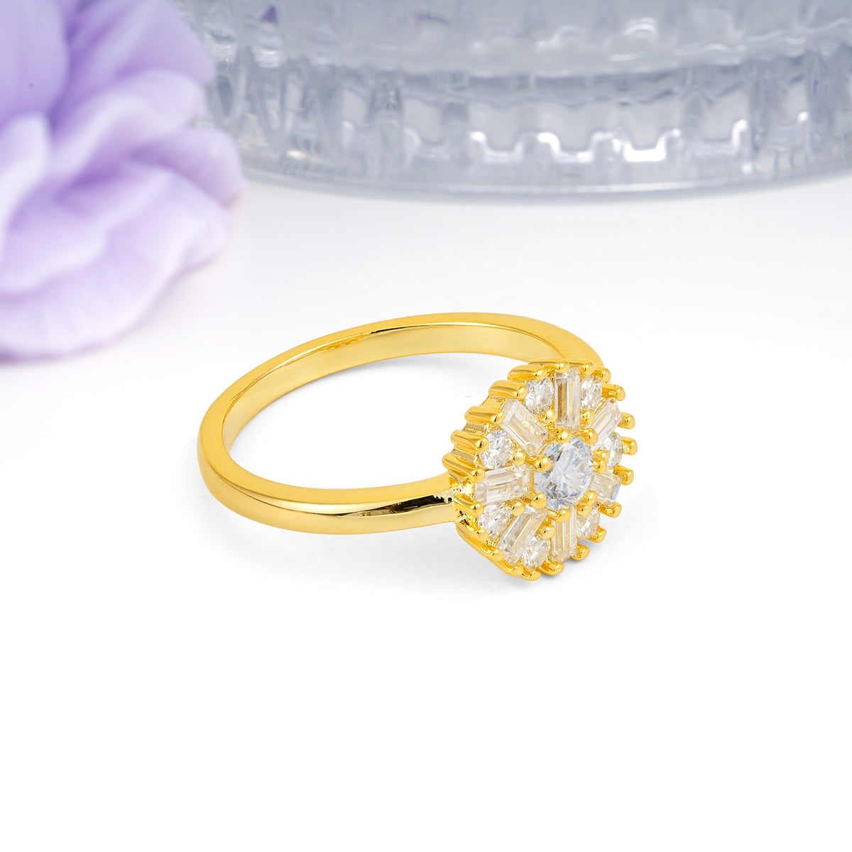 Classic Luxury 7-Prong Round Cut Moissanite Engagement Ring - Additional view