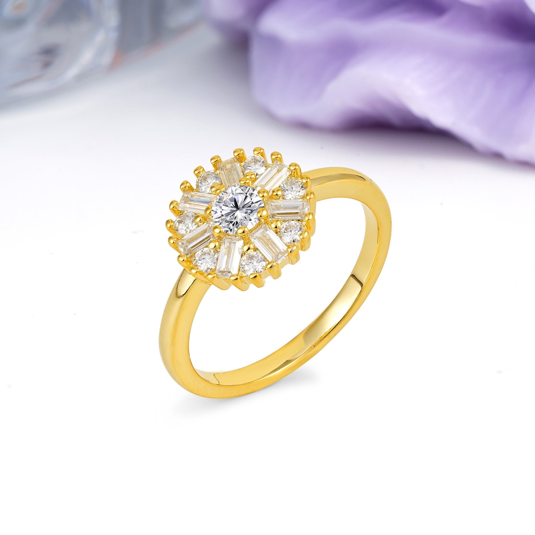 Classic Luxury 7-Prong Round Cut Lab Diamond Engagement Ring - Additional view