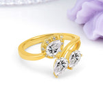 Captivating Pave Multi Pear Cut Twist Lab Diamond Wedding Ring - Additional view