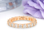 Noble Pave Round Cut All?Around Moissanite Wedding Ring - Additional view
