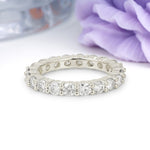 Noble Pave Round Cut All?Around Moissanite Wedding Ring - Additional view