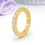 Noble Pave Round Cut All?Around Moissanite Wedding Ring - Additional view