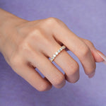 Noble Pave Round Cut All?Around Moissanite Wedding Ring - Additional view