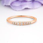 Distinctive 4 Prong Round Cut Moissanite Wedding Ring - Additional view