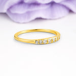 Distinctive 4 Prong Round Cut Moissanite Wedding Ring - Additional view