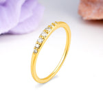 Distinctive 4 Prong Round Cut Moissanite Wedding Ring - Additional view