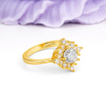 Distinctive 4 Prong Round Cut Moissanite Engagement Ring - Additional view