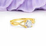 Classic Twisted 4-Prong Round Cut Moissanite Engagement Ring - Additional view