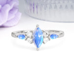 Luxurious 2-Prong Marquise Cut Moonstone Engagement Ring - Additional view