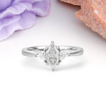 Unique 6-Prong Marquise-Cut Moissanite Engagement Ring - Additional view
