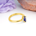 Unique 6-Prong Marquise-Cut Tanzanite Engagement Ring - Additional view