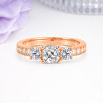 Luxurious And Unique 4 Prong Princess Cut Lab Diamond Engagement Ring - Additional view