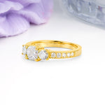 Luxurious And Unique 4 Prong Princess Cut Moissanite Engagement Ring - Additional view