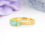 Luxurious And Unique 4 Prong Princess Cut Fire Opal Engagement Ring - Additional view