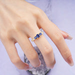 Luxurious And Unique 4 Prong Princess Cut Tanzanite Engagement Ring - Additional view