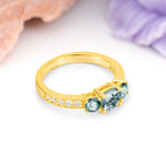 Luxurious And Unique 4 Prong Princess Cut Moss Agate Engagement Ring - Additional view
