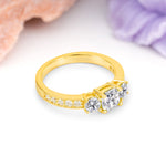 Luxurious And Unique 4 Prong Princess Cut Lab Diamond Engagement Ring - Additional view