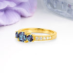 Luxurious And Unique 4 Prong Princess Cut Alexandrite Engagement Ring - Additional view