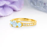 Luxurious And Unique 4 Prong Princess Cut Moonstone Engagement Ring - Additional view