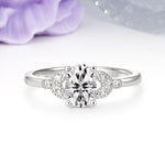 Luxurious 4-Prong Oval Cut Lab Diamond Engagement Ring - Additional view