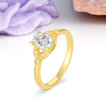 Luxurious 4-Prong Oval Cut Moissanite Engagement Ring - Additional view