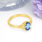 Luxurious 4-Prong Oval Cut Sapphire Engagement Ring - Additional view
