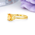 Luxurious 4-Prong Oval Cut Citrine Engagement Ring - Additional view
