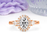 Classic Luxury 4-Prong Oval Cut Lab Diamond Engagement Ring - Additional view