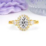 Classic Luxury 4-Prong Oval Cut Lab Diamond Engagement Ring - Additional view