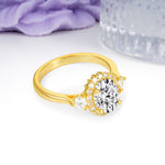 Classic Luxury 4-Prong Oval Cut Lab Diamond Engagement Ring - Additional view