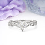 Classic Twisted 3-Prong Heart-Cut Moissanite Engagement Ring - Additional view
